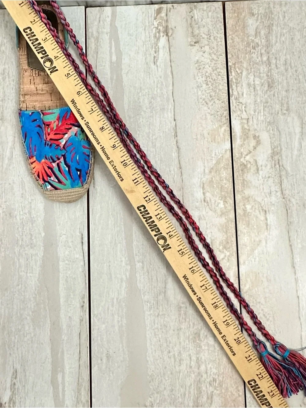 Sam Edelman Blue Multi Tropical Espadrille Lace-Up Flats